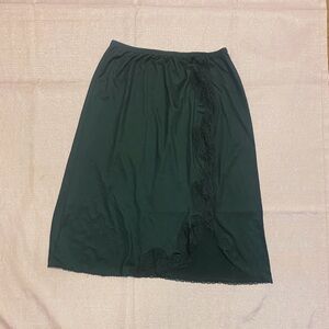 Vanity Fair Black Lace Trim Half Slip